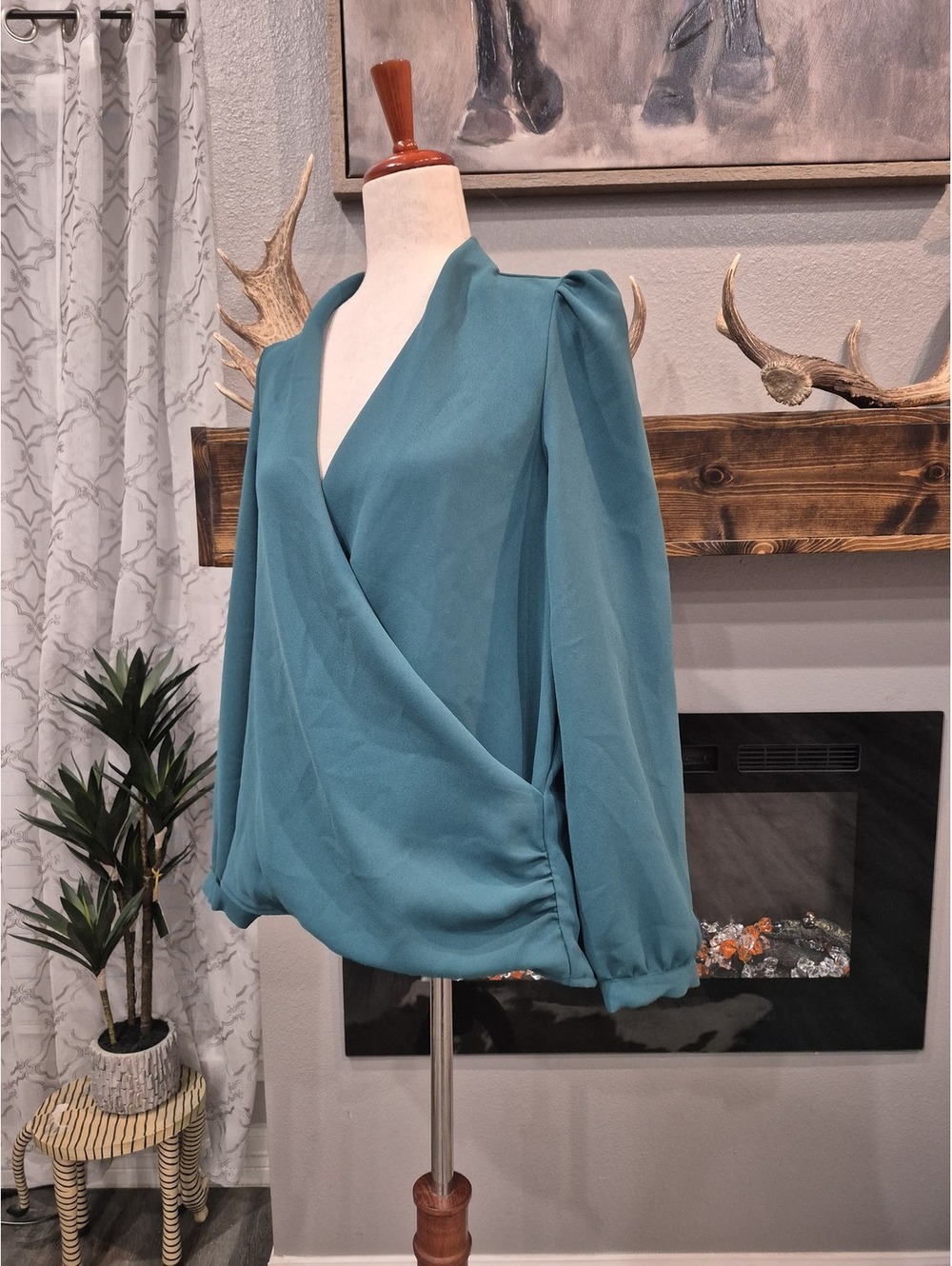 SEZANE Abelia Wrap Blouse Size 42/10 - Picture 4 of 7